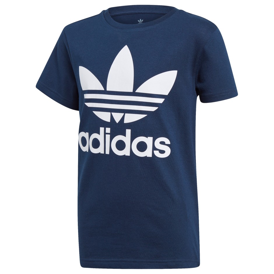 Adidas blue trefoil tee store
