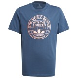 adidas Originals GRAPHIC PRINT T-SHIRT GN4127 Blue Image 