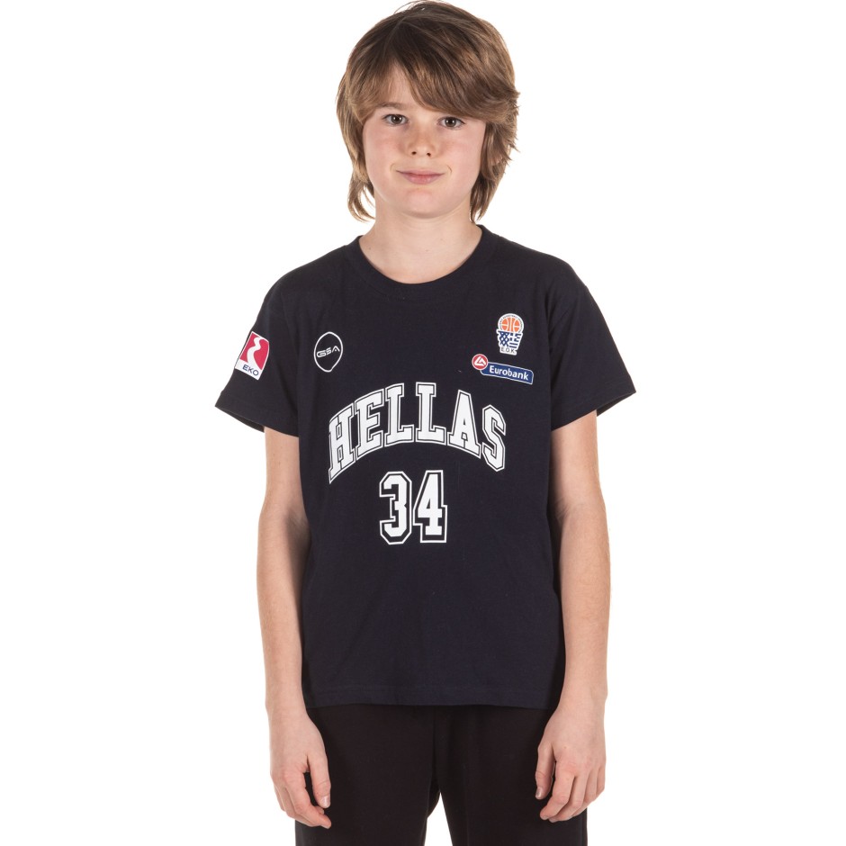 GSA HOTEL T-SHIRT KID 34 ANTETOKOUNMPO 17-93069-INK Μπλε