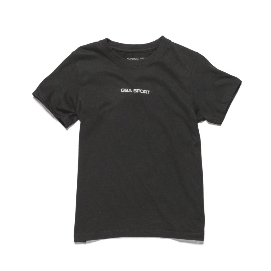 GSA SPORT LOGO T-SHIRT 28-3401-06. CHARCOAL MEL. Coal