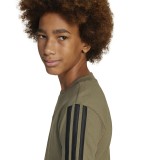 adidas sportswear J 3S TEE 160 JE0307 OLIVE Image 1