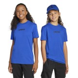 adidas sportswear J LIN TEE 160 JC9749 Royal Blue Image 4