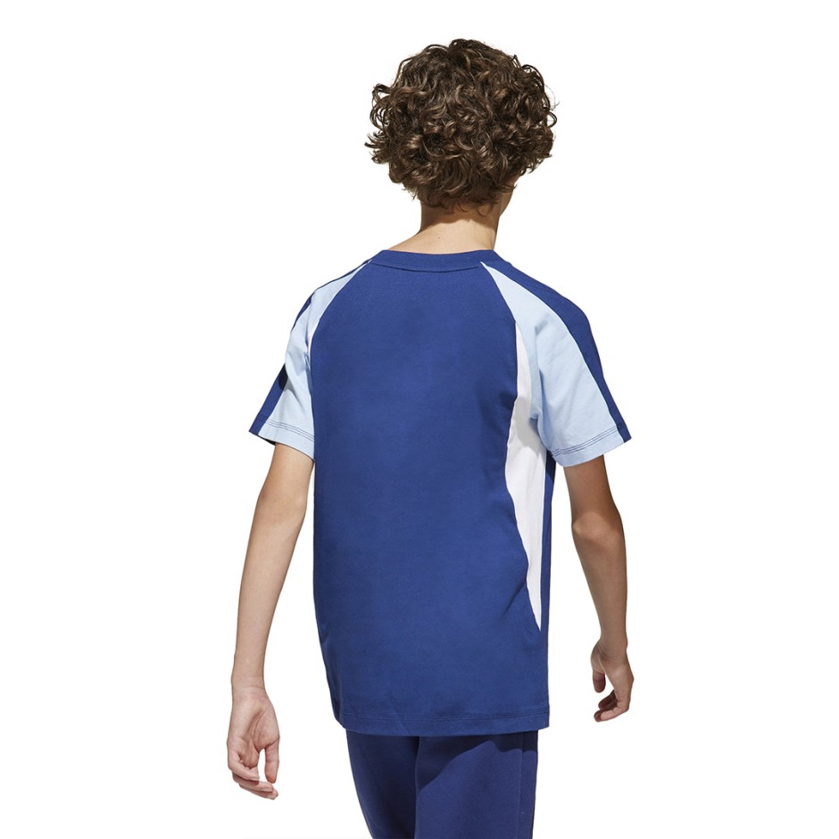 Παιδική Κοντομάνικη Μπλούζα Μπλε - adidas Sportswear Seasonal Essentials Colorblock