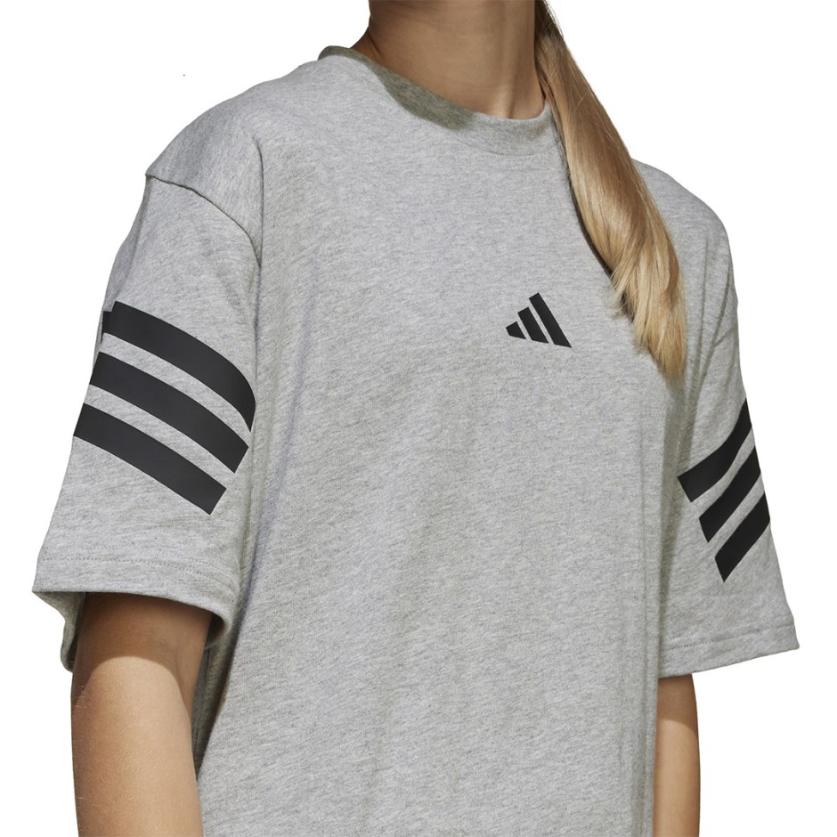 Παιδική Κοντομάνικη Μπλούζα Γκρι - adidas Sportswear Future Icons 3-Stripes