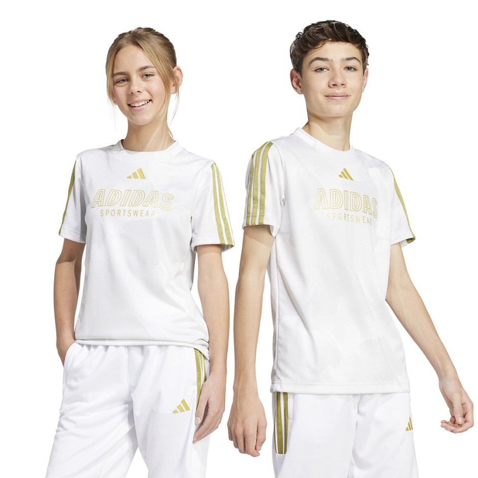 Παιδική Κοντομάνικη Μπλούζα Λευκή - adidas Sportswear House Of Tiro Colors Of Football
