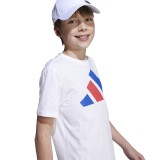 Παιδική Κοντομάνικη Μπλούζα Λευκή - adidas Sportswear Εssentials Big Logo Εικόνα 1
