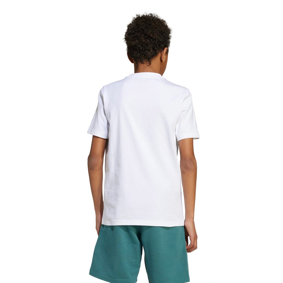 Kids' T-Shirt White - adidas Sportswear Camo Linear Graphic