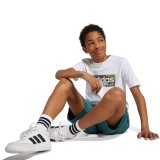 Kids' T-Shirt White - adidas Sportswear Camo Linear Graphic Image 2