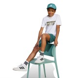 Kids' T-Shirt White - adidas Sportswear Camo Linear Graphic Image 3