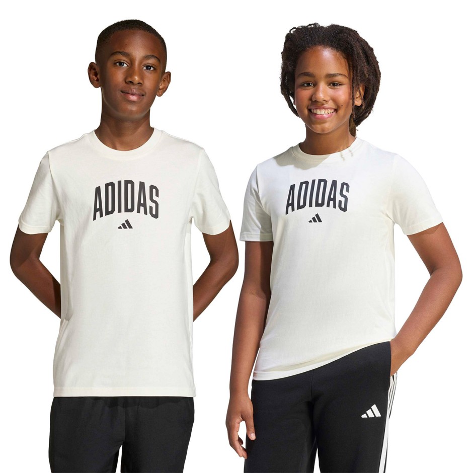 Kids' T-Shirt Ecru - adidas Sportswear Collegiate Graphic