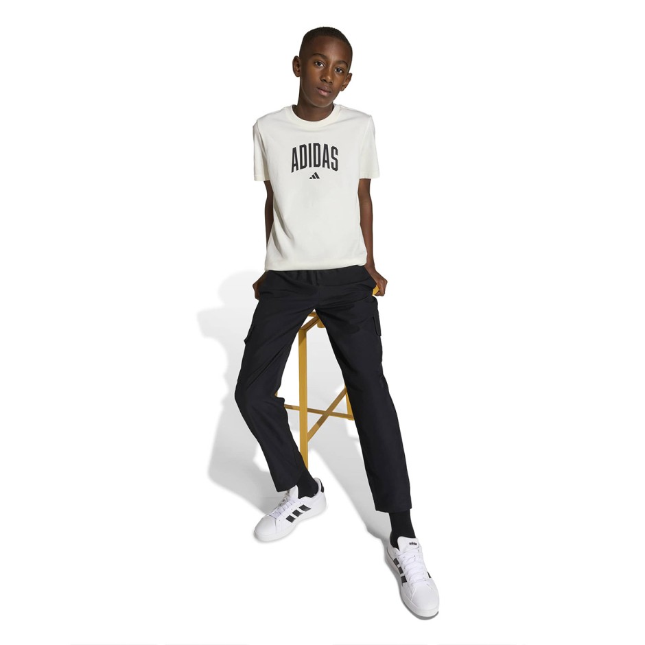 Kids' T-Shirt Ecru - adidas Sportswear Collegiate Graphic