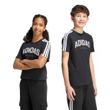 Kids' T-Shirt Black - adidas Sportswear Seasonals Codes Collegiate Graphic Image 4