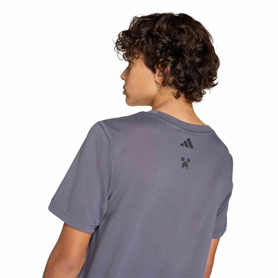 Παιδική Κοντομάνικη Μπλούζα Ανθρακί - adidas Sportswear Minecraft Training