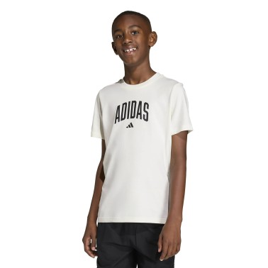 Kids' T-Shirt Ecru - adidas Sportswear Collegiate Graphic