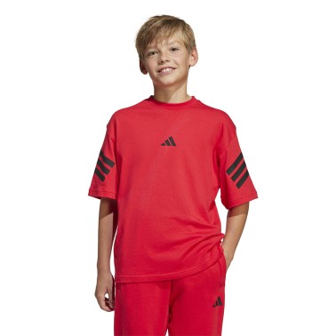 Παιδική Κοντομάνικη Μπλούζα Κόκκινη - adidas Sportswear Future Icons 3-Stripes