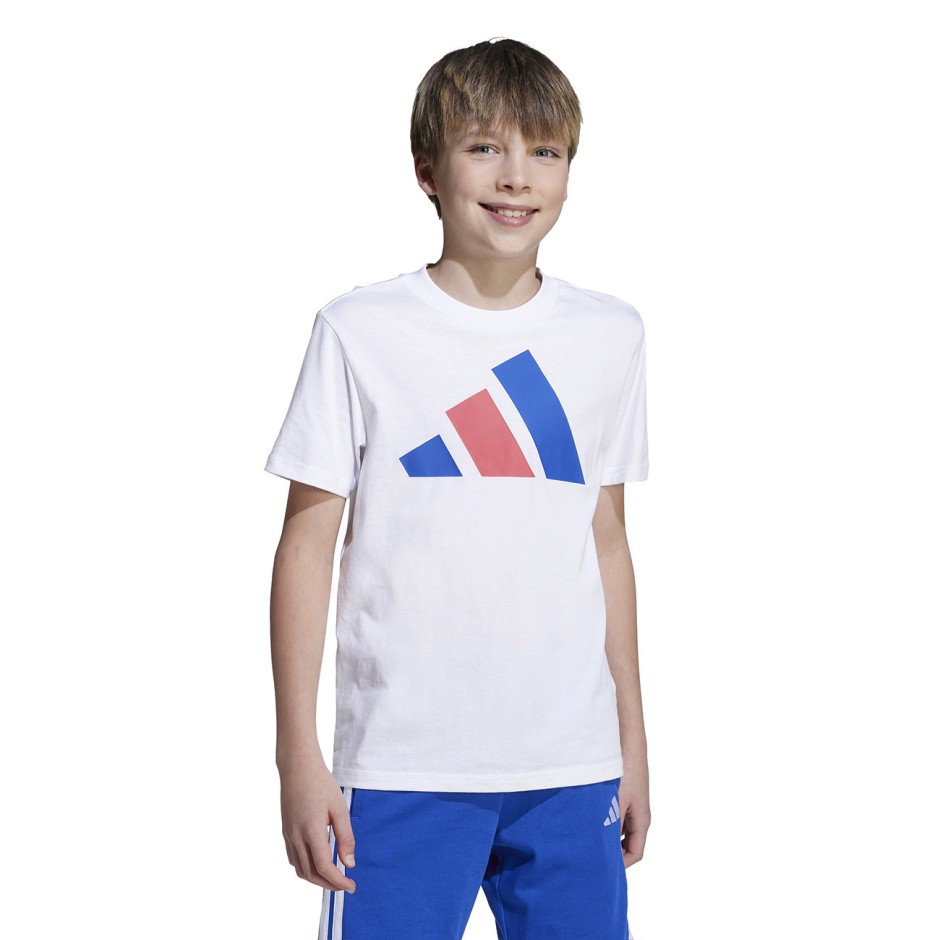 Παιδική Κοντομάνικη Μπλούζα Λευκή - adidas Sportswear Εssentials Big Logo