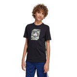 Παιδική Κοντομάνικη Μπλούζα Μαύρη - adidas Sportswear Camo Box Εικόνα 