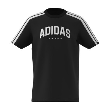 Παιδική Κοντομάνικη Μπλούζα Μαύρη - adidas Sportswear Seasonals Codes Collegiate Graphic