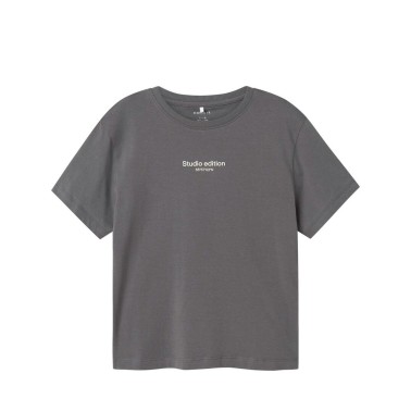 Παιδική Κοντομάνικη Μπλούζα Ανθρακί - Name It Nkmbrody