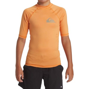Παιδική Κοντομάνικη Μπλούζα Αντηλιακή Πορτοκαλί - Quiksilver Everyday UPF50 Surf