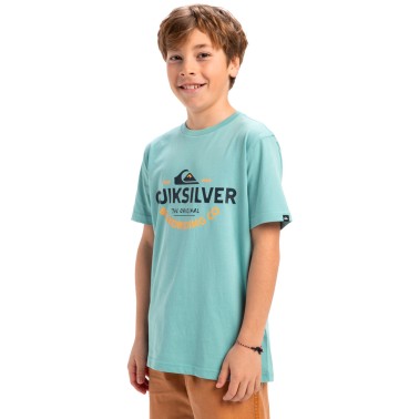 Παιδική Κοντομάνικη Μπλούζα Σιέλ - Quiksilver Ev Typed Out