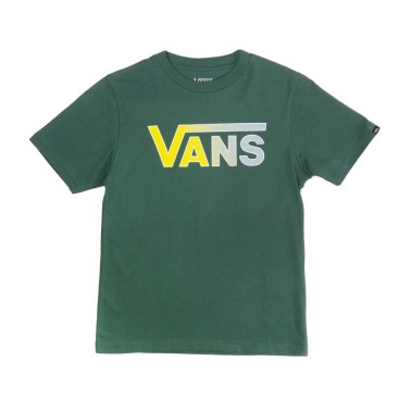 Vans Classic Logo Fill Πράσινο - Παιδική Κοντομάνικη Μπλούζα