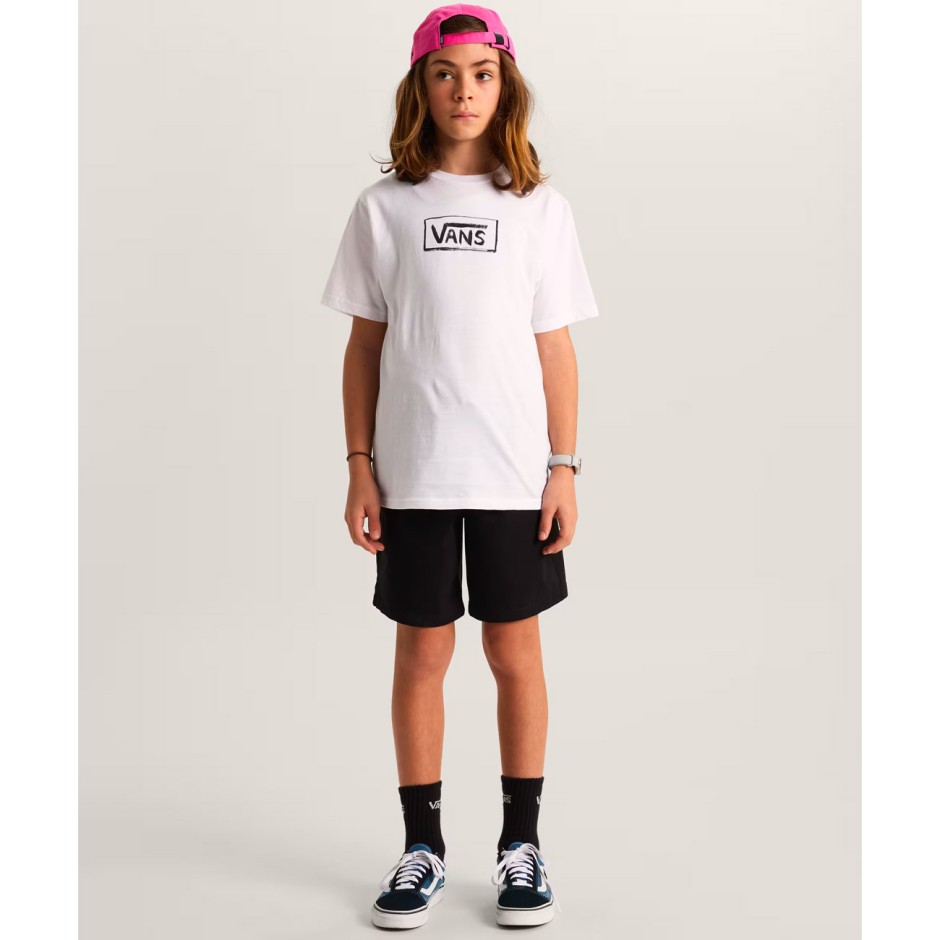 Kids' T-Shirt White - Vans On Canvas