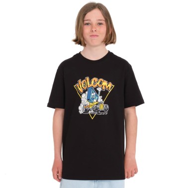 Παιδική Κοντομάνικη Μπλούζα Μαύρη - Volcom Hot Rodder