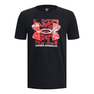 Under Armour Box Logo Camo Μαύρο - Παιδική Κοντομάνικη Μπλούζα 