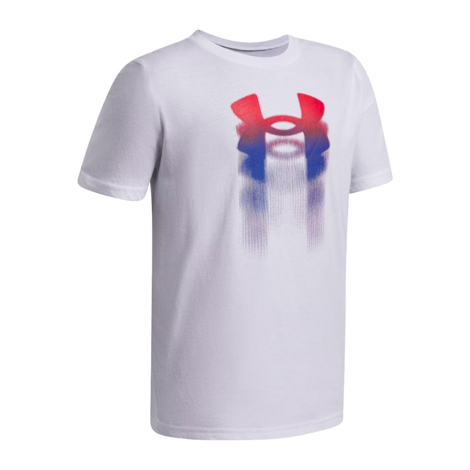Παιδική Κοντομάνικη Μπλούζα Λευκή - Under Armour Logo Blur