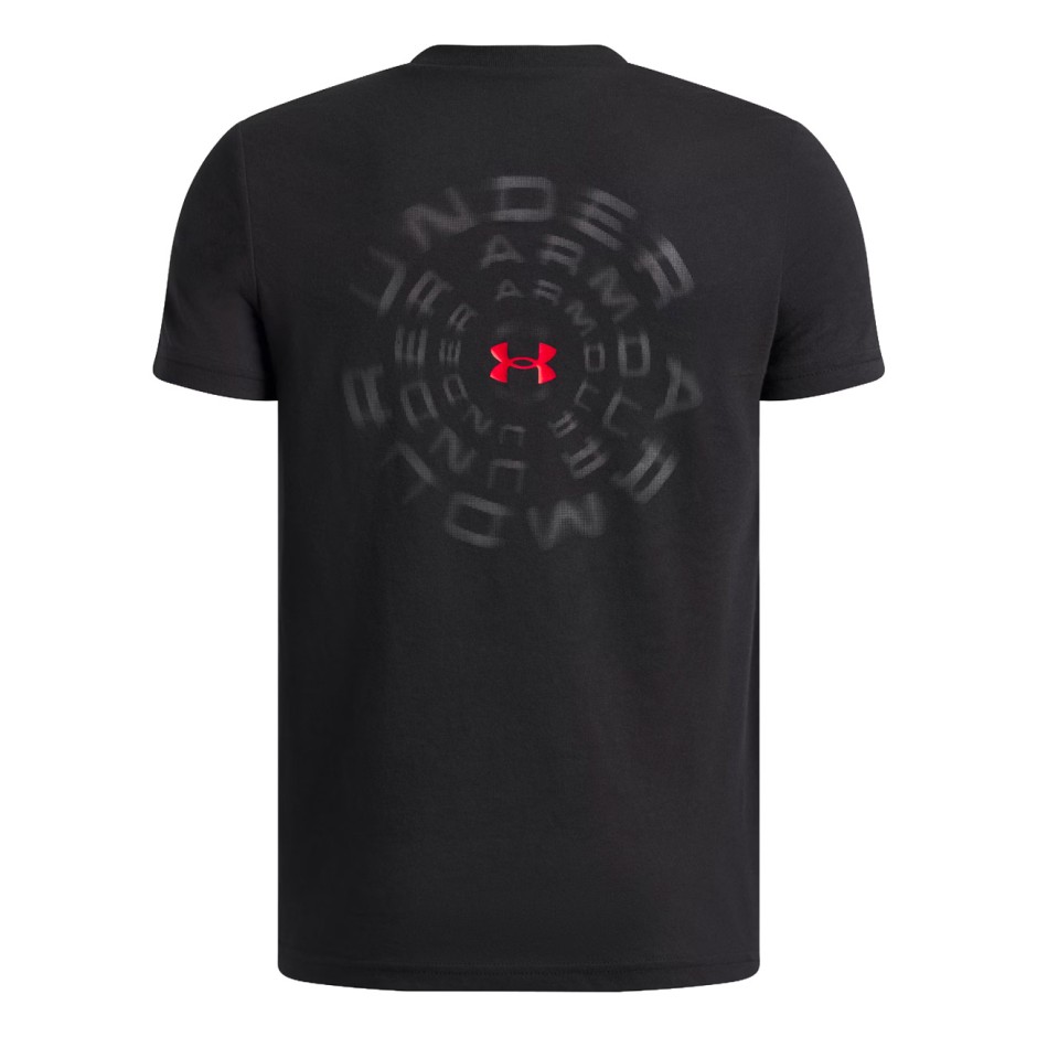 Παιδική Κοντομάνικη Μπλούζα Μαύρη - Under Armour Blur Wordmark