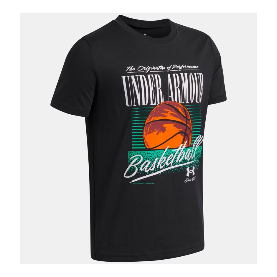 Παιδική Κοντομάνικη Μπλούζα Μαύρη - Under Armour Basketball