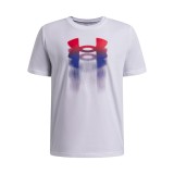 Παιδική Κοντομάνικη Μπλούζα Λευκή - Under Armour Logo Blur Εικόνα 