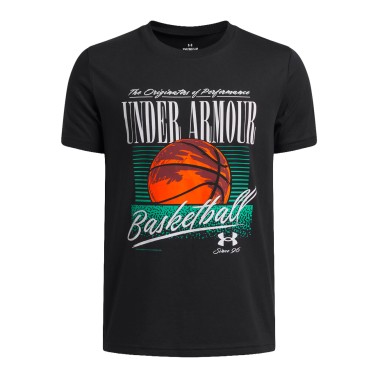 Παιδική Κοντομάνικη Μπλούζα Μαύρη - Under Armour Basketball