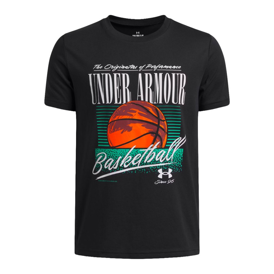 Παιδική Κοντομάνικη Μπλούζα Μαύρη - Under Armour Basketball