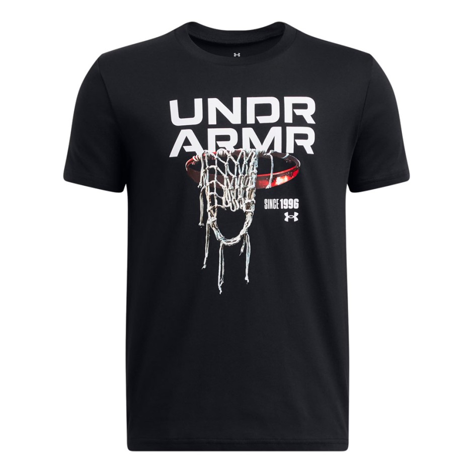 Παιδική Κοντομάνικη Μπλούζα Μαύρη - Under Armour Hoops Net