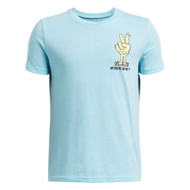 Παιδική Κοντομάνικη Μπλούζα Σιέλ - Under Armour Peace Love
