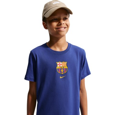Kids' T-Shirt Blue - Nike FC Barcelona Crest 