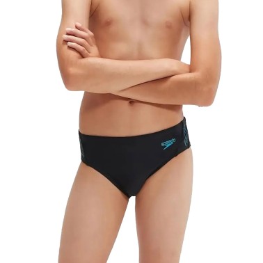 SPEEDO HYPER BOOM LOGO SPLICE 5CM BRIEF 003153-15176J Black