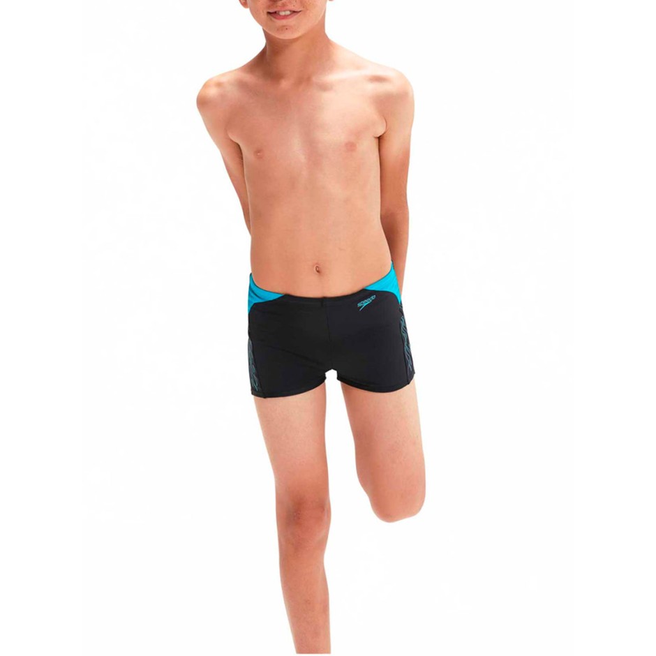 SPEEDO BOYS HYPERBOOM SPLICE AQUASHORT 8-00315015176 Black