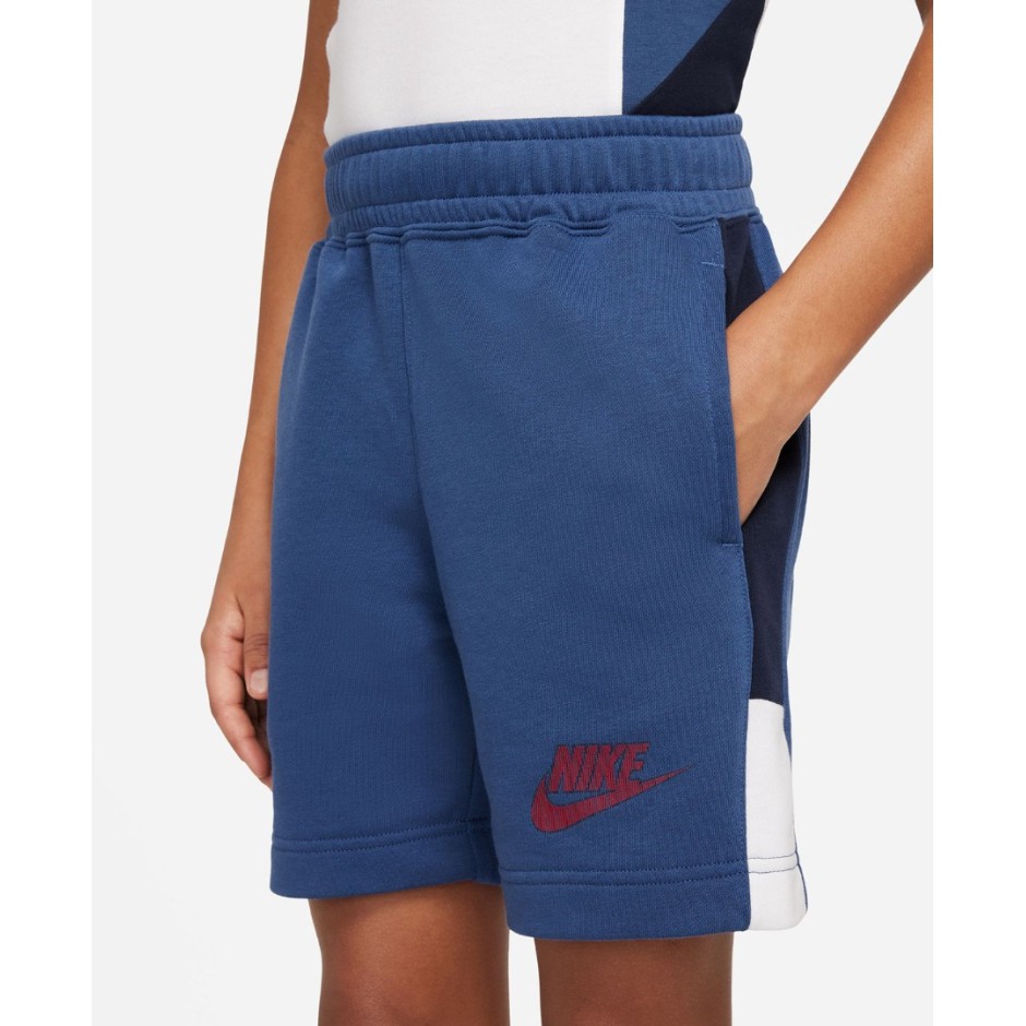 NIKE SPORTSWEAR HYBRID KIDS' FRENCH TERRY SHORTS DQ7843-422 Μπλε