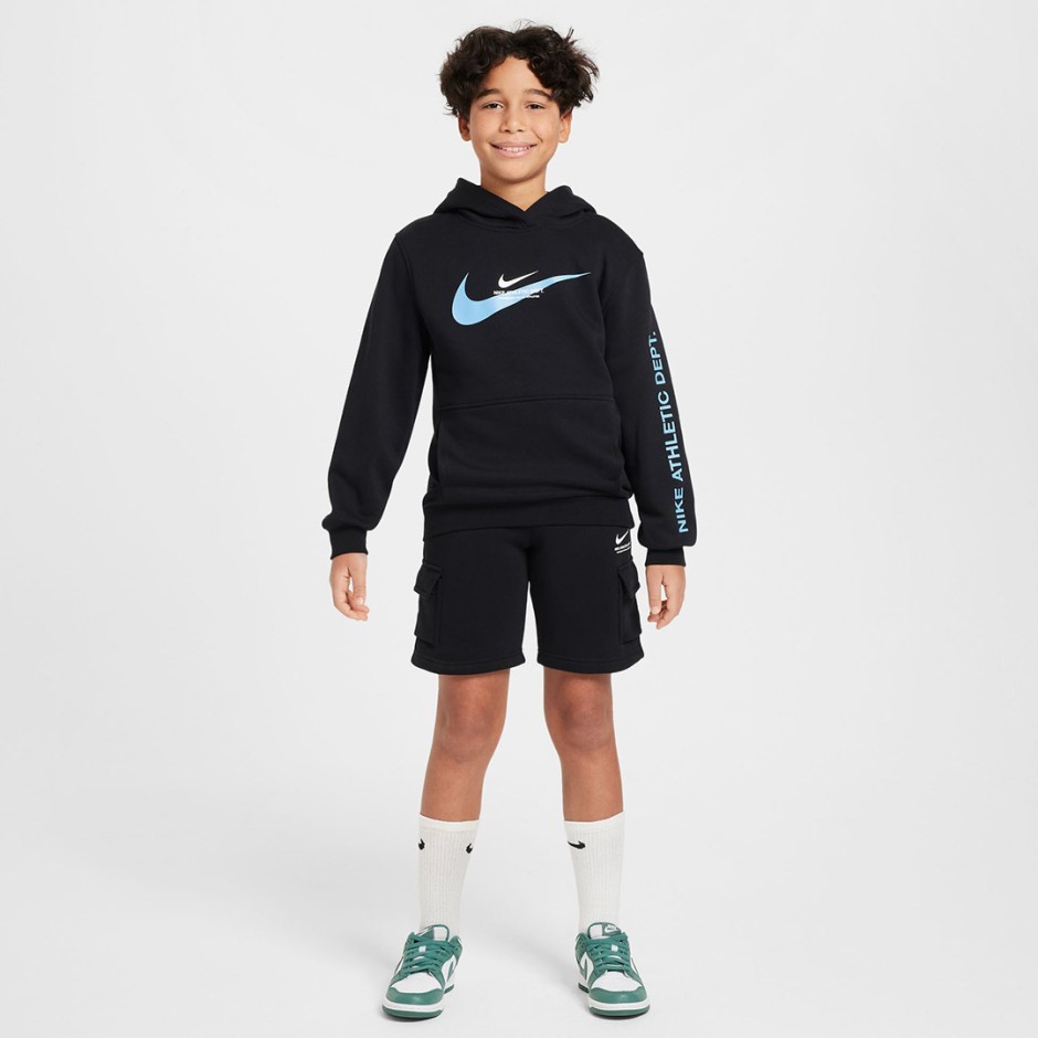Παιδική Βερμούδα Cargo Μαύρη - Nike Sportswear Fleece