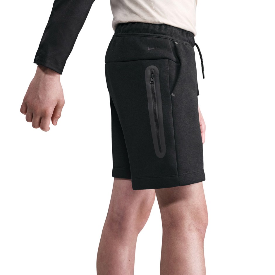 Kids' Shorts Black - Nike Sportswear Tech Fleece
