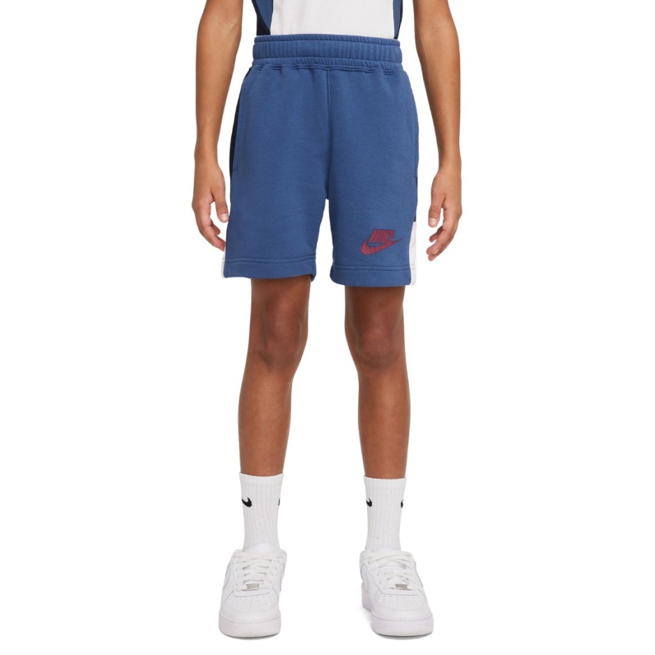 NIKE SPORTSWEAR HYBRID KIDS FRENCH TERRY SHORTS DQ7843 422 Blue