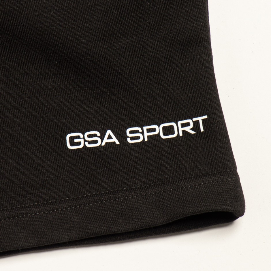 GSA SPORT LOGO SHORTS
(UNBRUSHED) 28-3407-01. BLACK Black