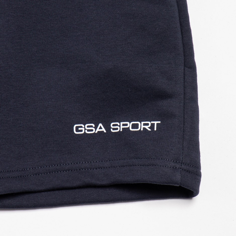 GSA SPORT LOGO SHORTS
(UNBRUSHED) 28-3407-03. INK Blue