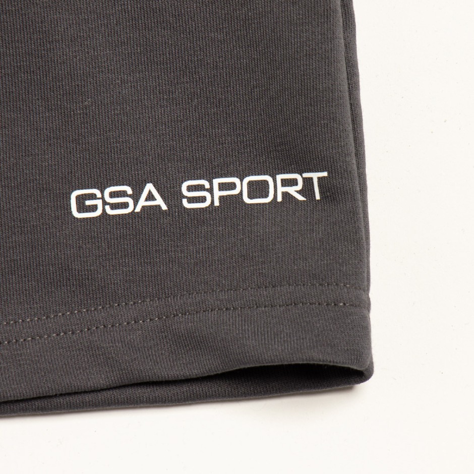 GSA SPORT LOGO SHORTS
(UNBRUSHED) 28-3407-06. CHARCOAL MEL. Coal