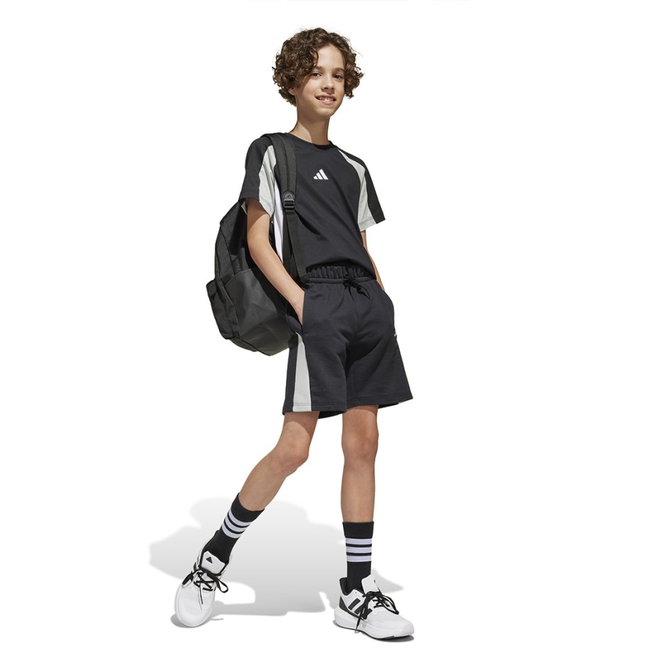 Παιδική Βερμούδα Μαύρη - adidas Sportswear Essentials Colorblock