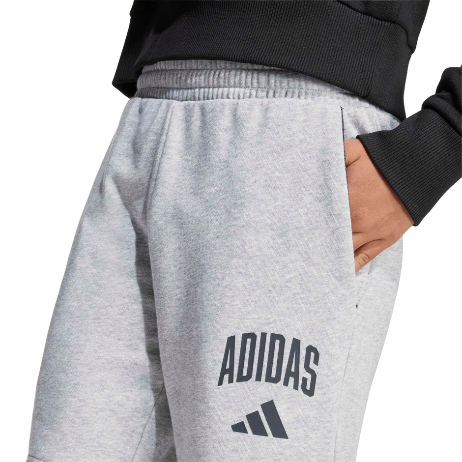 Παιδική Βερμούδα Γκρι - adidas Sportswear Seasonals Collegiate Typograph