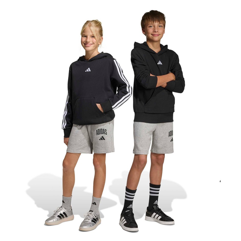 Παιδική Βερμούδα Γκρι - adidas Sportswear Seasonals Collegiate Typograph